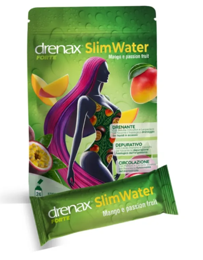 Drenax Forte Slim Water Mango e Frutto della Passione Integratore Drenante 24 Bustine Effervescenti